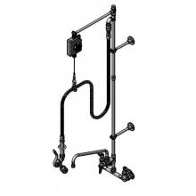 T&S Brass B-0140 - Pre-Rinse:8''c/c Wall Mount,Add-on-Faucet,Balancer Arm,Low-Flow Spray Valve