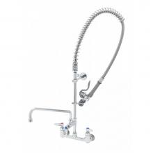 T&S Brass B-0152-14-CRBCT - Pre-Rinse: 8'' Wall Mount, Ceramas, B-0107-C, B-TEE-RGD, B-0155-LNEZ & 14'&apos