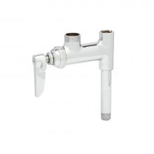 T&S Brass B-0155-01LN-M - Add-On Faucet, Less Nozzle, 4'' Riser, Lever Handle (Qty. 6)