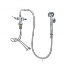 T&S Brass B-0160 - Spray Assembly, Single Hole Base, Angled Spray Valve,44'' Flexible Hose