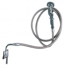 T&S Brass B-0165 - Spray Assembly: Add-On Faucet w/ 034A Swivel Adapter, Flexible Hose, Angled Spray Valve