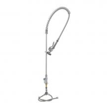 T&S Brass B-0173 - Pre-Rinse, Spring Action, Single Hole Base, Flex Hoses, Single Control