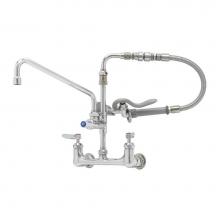 T&S Brass B-0184 - 8'' Wall Mount Faucet, CV-Ceramas, Add-On Faucet, 12'' Nozzle, VB, 20'&ap