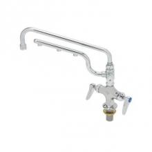 T&S Brass B-0201-U12-CR - ULTRARINSE Single Hole Deck Mount Mixing Faucet, 12'' Swing Nozzle, 10'' 1.5 G