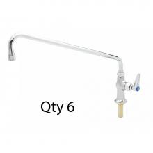 T&S Brass B-0205-M - Single Pantry Faucet, Single Hole Base, Deck Mount, 18'' Swing Nozzle (065X) (Qty. 6)