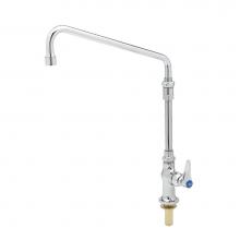 T&S Brass B-0206-02 - Single Pantry Faucet, 12'' Swing Nozzle (062X), 7-5/8'' Extension, SC-Eterna &