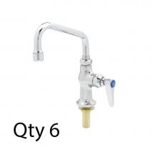 T&S Brass B-0207-M - Single Pantry Faucet, Single Hole Base, Deck Mount, 6'' Swing Nozzle (059X) (Qty. 6)