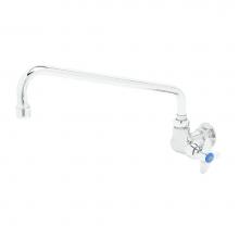 T&S Brass B-0211 - Single Pantry Faucet, Single Hole Base, Wall Mount, 12'' Swing Nozzle (062X)