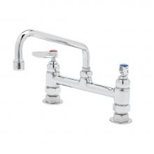 T&S Brass B-0220-060X - 8'' Deck Mount Mixing Faucet, Eternas, 8'' Swing Nozzle (060X), Lever Handles