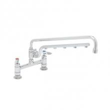 T&S Brass B-0220-U18-CR - ULTRARINSE 8'' Deck Mount Mixing Faucet, 18'' Swing Nozzle, 16'' 1.5