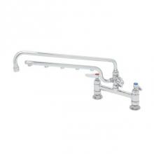 T&S Brass B-0220-U18 - ULTRARINSE 8'' Deck Mount Mixing Faucet, 18'' Swing Nozzle, 16'' 1.5