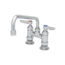 T&S Brass B-0226 - Double Pantry Faucet, Deck Mount, 4'' Centers, 10'' Swing Nozzle (061X)