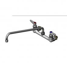 T&S Brass B-0230-CC-CR - Mixing Faucet, 8'' Wall Mount, 18'' Swing Nozzle, 00CC Inlets, Ceramas