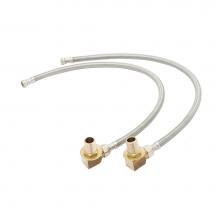 T&S Brass B-0230-KIT - Inlet Kit, 1/2'' NPT Close Nipples & Elbows, 24'' Flex Supply Hoses (3/8&a