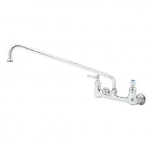 T&S Brass B-0230-M - Double Pantry Faucet, Wall Mount, 8'' Centers, 18'' Swing Nozzle (065X) (Qty.