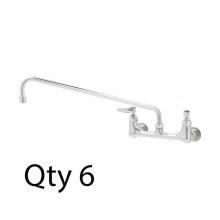 T&S Brass B-0230-M - Double Pantry Faucet, Wall Mount, 8'' Centers, 18'' Swing Nozzle (065X) (Qty.