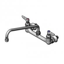T&S Brass B-0231-EE-A22 - Double Pantry Faucet, 8'' Wall Mount, Eternas, 12'' Swing Nozzle, 2.2 GPM Aera