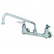 T&S Brass B-0231-EE - Double Pantry Faucet, Wall Mount, 8'' Centers, 12'' Swing Nozzle (062X), EE In