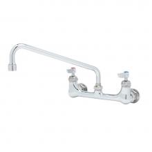 T&S Brass B-0231-VF22-CR - Mixing Faucet, 8'' Wall Mount, Cerama Cartridges, 12'' Swing Nozzle w/ 2.2 GPM