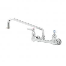 T&S Brass B-0231 - Double Pantry Faucet, Wall Mount, 8'' Centers, 12'' Swing Nozzle (062X)