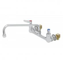 T&S Brass B-0233 - 8''c/c Wall Mount,1/2''NPT Fe.Inlets,12''Swing Nozzle,2.2 GPM Aerato