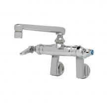 T&S Brass B-0235-01 - Double Pantry Faucet, Wall Mount, Adjustable Centers, 6'' Cast Spout, 2.2 GPM Aerator