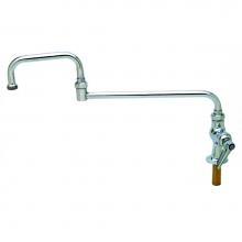 T&S Brass B-0255 - Single Pantry Faucet, Single Hole Base, Deck Mount, 18'' Double-Joint Swing Nozzle