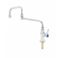 T&S Brass B-0256 - Single Pantry Faucet, Single Hole Base, Deck Mount, 15'' Double-Joint Swing Nozzle