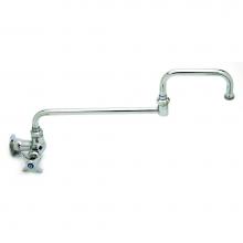 T&S Brass B-0261 - Single Pantry Faucet, Single Hole Base, Wall Mount, 15'' Double Joint Swing Nozzle