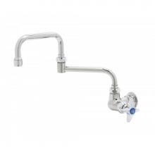 T&S Brass B-0262 - Single Pantry Faucet, Single Hole Base, Wall Mount, 12'' Double Joint Swing Nozzle