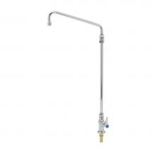 T&S Brass B-0276 - Single Pantry Faucet, Single Hole Base, Deck Mount, 12'' Elevated Swing Nozzle