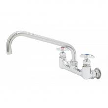 T&S Brass B-0290-CVH - Big-Flo Mixing Faucet, 8'' Wall Mount, 12'' Swing Nozzle, 00LL Inlet Elbows, C