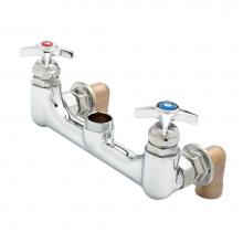 T&S Brass B-0290-LN - Big-Flo Mixing Faucet, Swivel Outlet, 8'' Wall Mount, 00LL Inlet Elbows, Less Nozzle