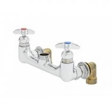 T&S Brass B-0290-LN - Big-Flo Mixing Faucet, Swivel Outlet, 8'' Wall Mount, 00LL Inlet Elbows, Less Nozzle