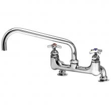 T&S Brass B-0293-01 - Big-Flo Mixing Faucet, 8'' Deck Mount, 12'' Swing Nozzle, 00YY Inlets w/ Suppl