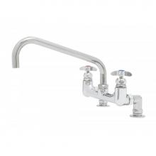 T&S Brass B-0293-01 - Big-Flo Mixing Faucet, 8'' Deck Mount, 12'' Swing Nozzle, 00YY Inlets w/ Suppl