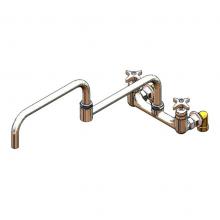 T&S Brass B-0295 - Big-Flo Mixing Faucet, 8'' Deck Mount, 24'' Double-Joint Swing Nozzle, 00YY In