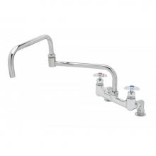 T&S Brass B-0295 - Big-Flo Mixing Faucet, 8'' Deck Mount, 24'' Double-Joint Swing Nozzle, 00YY In