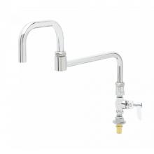 T&S Brass B-0296-18DJ-CKP - Big-Flo Single Pantry Faucet, Deck Mount, 18'' Double-Joint Swing Nozzle w/ Plain-End, &