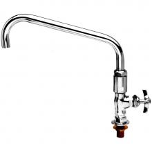 T&S Brass B-0297 - Big-Flo Single Pantry Faucet, Deck Mount, 18'' Swing Nozzle (Plain-End), 4-Arm Handle
