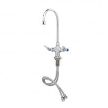 T&S Brass B-0301-VR - Double Pantry Faucet, Single Hole Base, Swivel Gooseneck, Vandal Resistant