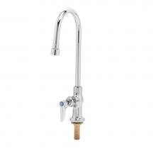 T&S Brass B-0304 - Single Pantry Faucet, Deck Mount, Swivel Gooseneck (135X), Vandal Resistant Aerator and Ha
