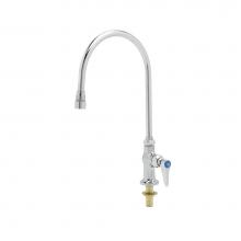 T&S Brass B-0304 - Single Pantry Faucet, Deck Mount, Swivel Gooseneck (135X), Vandal Resistant Aerator and Ha