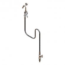 T&S Brass B-0305-102A - Single Pantry Base Faucet, 053A, B-0102-A Hose & Hook Nozzle, B-0104-D Wall Hanger Hook
