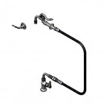 T&S Brass B-0305-PF96H-CR - Pot Filler, Single Hole, Single Temp, Cerama, Lever Handle, B-0096-H Hose & VB, Sprayer