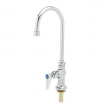 T&S Brass B-0305-TL - Single Pantry Faucet, Deck Mt, Eterna, Swivel/Rigid Gooseneck, Stream Regulator, Tin-Lined