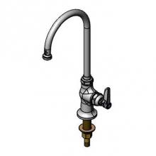 T&S Brass B-0306-M - Single Pantry Faucet, Deck Mount, Lever Handle, Swivel Gooseneck (133X) (Qty. 6)