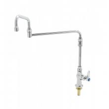 T&S Brass B-0319-02 - Single Pantry Faucet, Special 18'' Double-Joint Swing Nozzle, 7-5/8'' Extensio