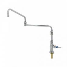 T&S Brass B-0319-03 - Single Pantry Faucet, Special 24'' Double-Joint Swing Nozzle, 4-5/8'' Extensio