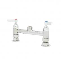 T&S Brass B-0320-LNM - Double Pantry Rigid Base Faucet, Deck Mount, 8'' Centers, Less Nozzle (Qty. 6)